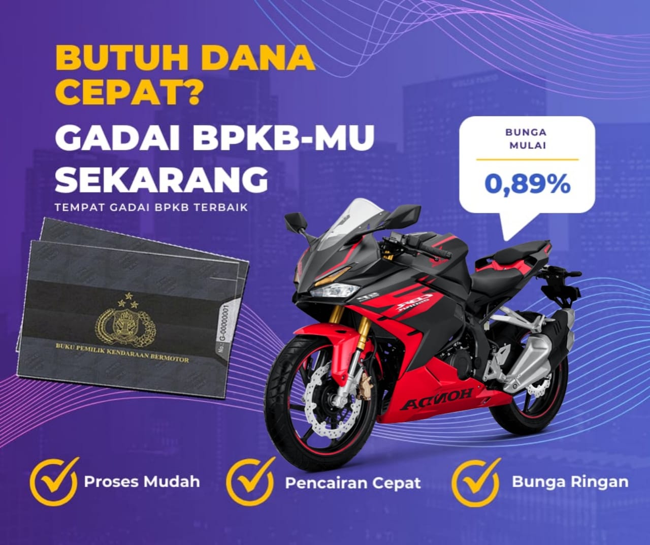 Kredit Jaminan Bpkb Motor Honda Cbr 250 RR Dapat Dana Berapa? Seperti Ini Simulasinya